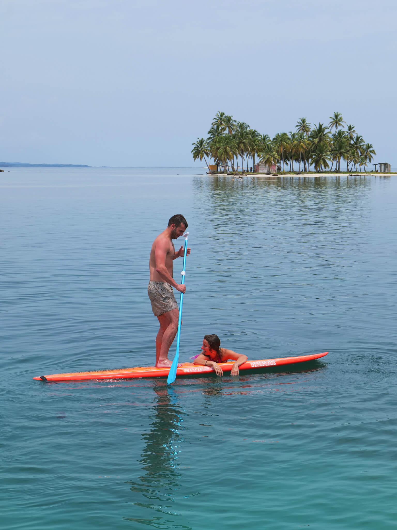 Passengers having fun on Atila catamaran. San Blas Archipelago, Panama.